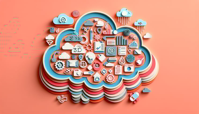 Paper art illustration depicting a supplier evaluation form for FormCreatorAI article.