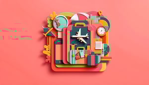 Paper art illustration representing a post trip report form template for FormCreatorAI article