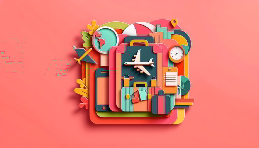 Paper art illustration representing a post trip report form template for FormCreatorAI article