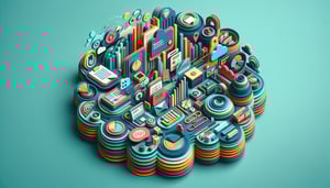 Paper art illustration depicting a commercial credit application form for FormCreatorAI article.