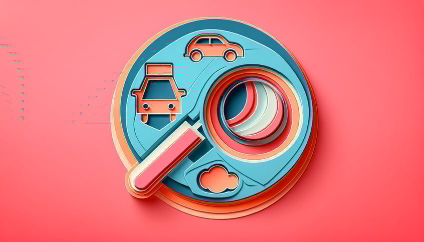 Paper art illustration depicting a pre delivery inspection form template for FormCreatorAI article