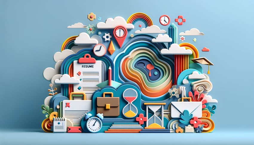 Paper art illustration depicting a training and employment application form design for FormCreatorAI article
