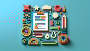Paper art illustration showcasing a staff application form for FormCreatorAI article