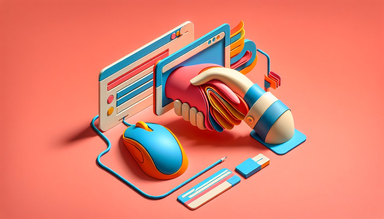 Paper art illustration depicting a contact details form for an article about FormCreatorAI