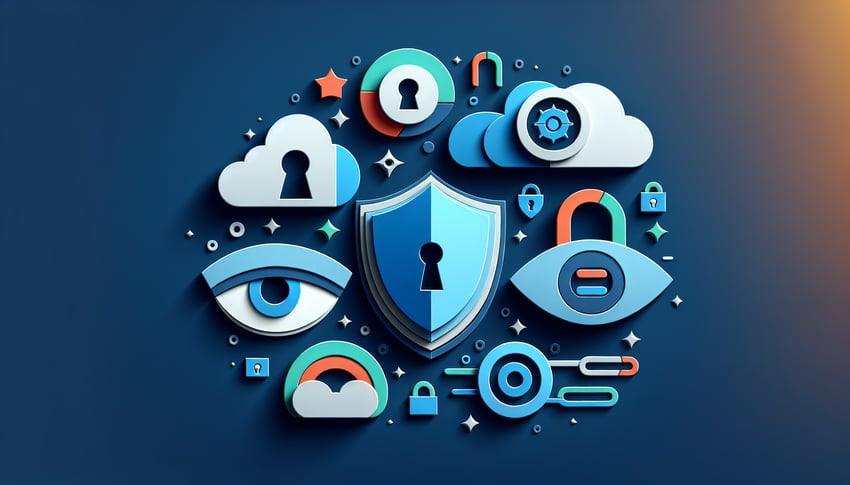 paper art illustration depicting a security clearance form with lines and fields for information and signatures