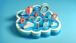 Paper art illustration representing a security incident report form template with design elements related to data protection.