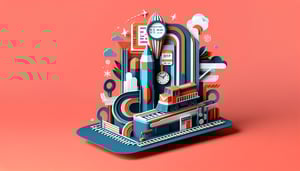 Paper art illustration representing a rail ticket booking form for an article on FormCreatorAI.