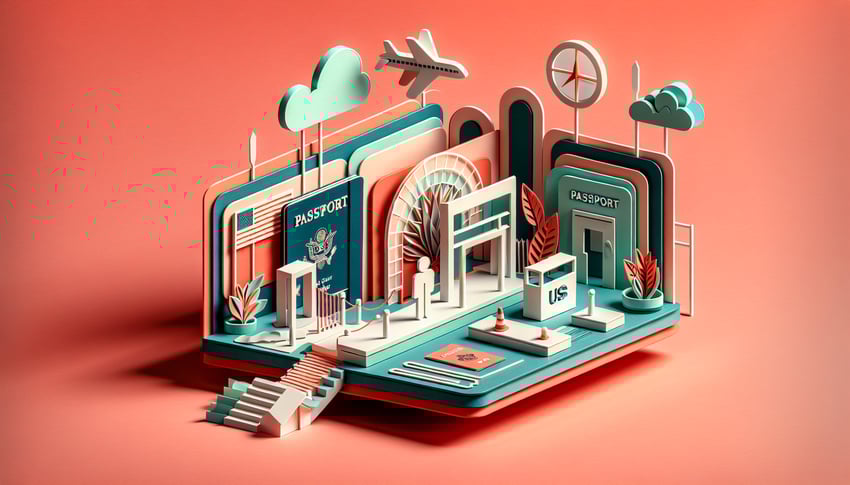 paper art illustration representing work authorization form template for FormCreatorAI article