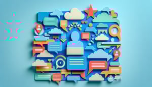 Paper art illustration depicting an anonymous feedback form with creative design elements and vibrant colors