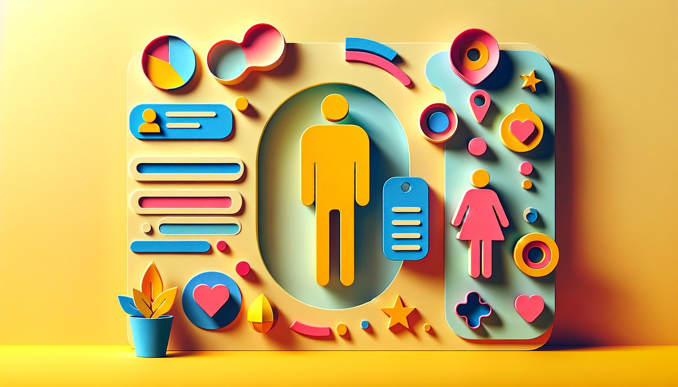 Paper art illustration depicting a customer information form for an article on FormCreatorAI