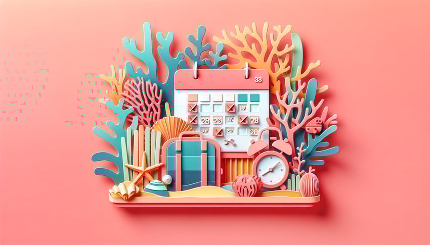 Paper art illustration featuring a notification of absence form for FormCreatorAI article