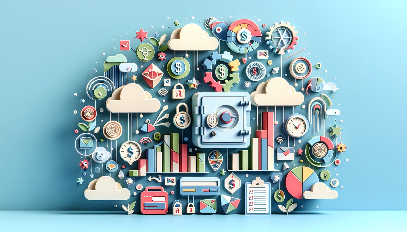 paper art illustration featuring a credit application form layout and design elements for FormCreatorAI article