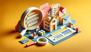 Paper art illustration depicting an address verification form for an article on FormCreatorAI