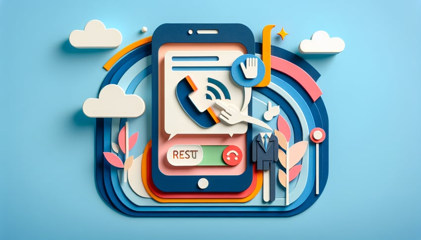 Paper art illustration related to Phone Call Request Form Template and FormCreatorAI