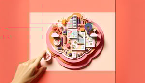 Paper art illustration depicting a project information form layout for FormCreatorAI