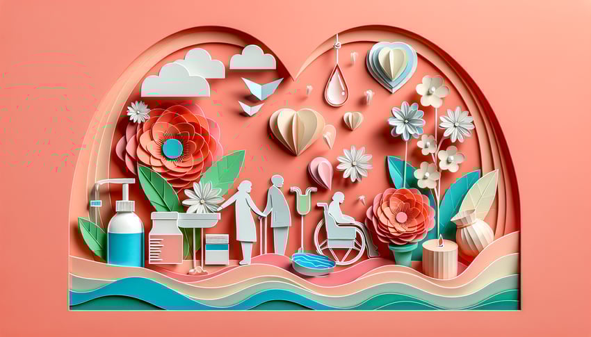 paper art illustration related to hospice revocation form template for FormCreatorAI article