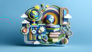 Paper art illustration depicting a student information sheet template for FormCreatorAI article