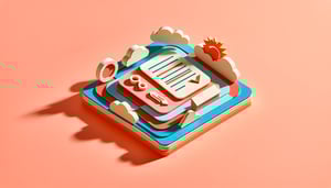 Paper art illustration showcasing a signature attestation form with artistic elements for FormCreatorAI article