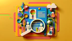 Paper art illustration showcasing Qapi Form Template with design elements related to FormCreatorAI