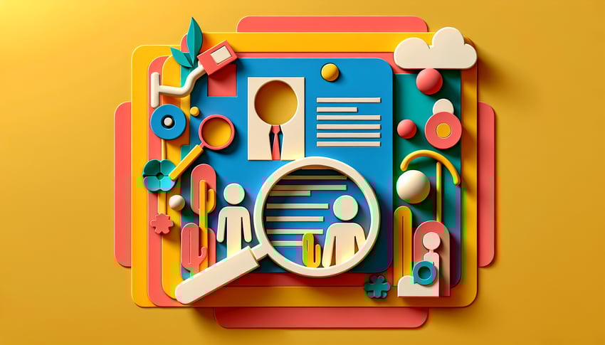 Paper art illustration showcasing Qapi Form Template with design elements related to FormCreatorAI