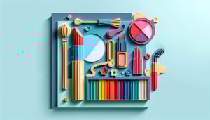 Paper art illustration showcasing a makeup appointment form template design