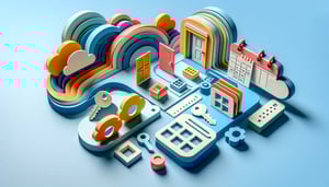 Paper art illustration featuring a notice of entry form template for FormCreatorAI article