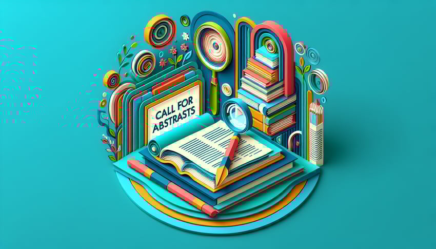 Paper art illustration related to Call for Abstract Form Template and FormCreatorAI concepts