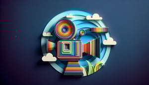 Paper art illustration representing a wedding videography contract form template for FormCreatorAI article