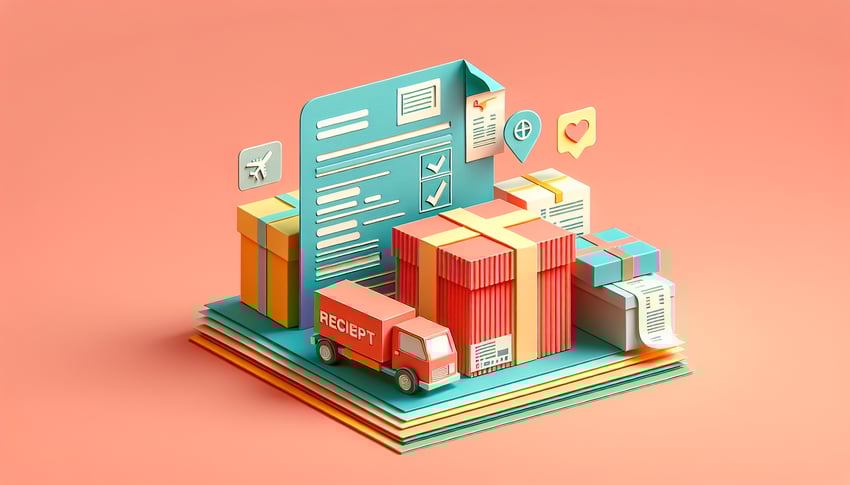 Paper art illustration representing a Return Goods Authorization Request Form Template for FormCreatorAI article