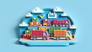 Paper art illustration depicting a daily truck inventory checklist form for FormCreatorAI article
