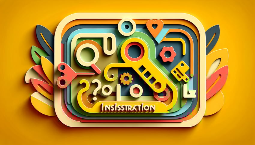 Paper art illustration depicting an inspection registration form with creative elements for a digital article.