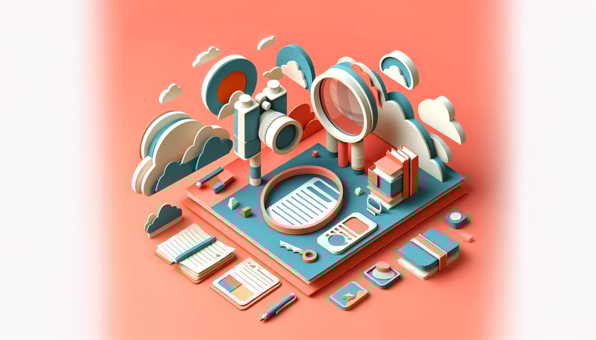 Colorful paper art illustration depicting a daily observation report form layout and design elements.