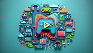 Paper art illustration featuring a survey form layout with elements related to Twitch and FormCreatorAI