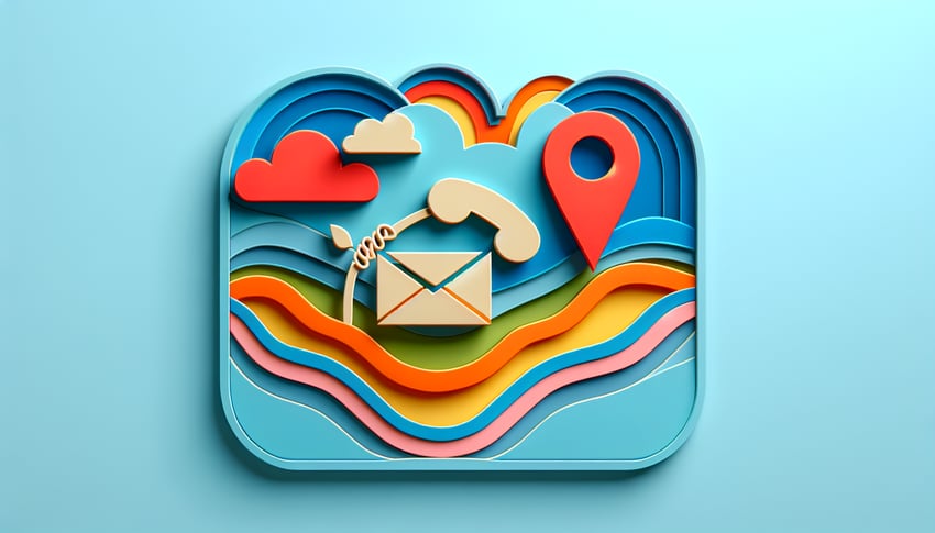 Paper art illustration depicting a contact us form for FormCreatorAI article