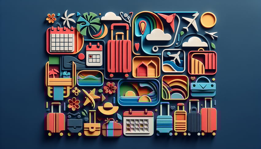 Paper art illustration depicting a leave request form template for FormCreatorAI article