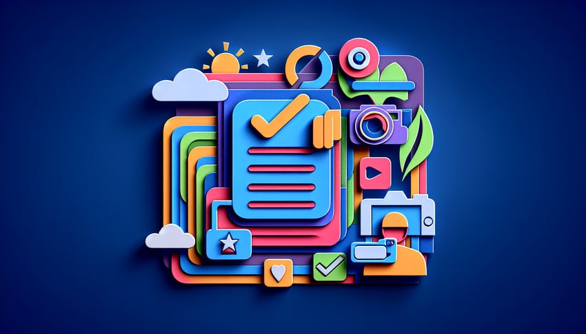 Paper art illustration featuring a consent form template related to MVR release for FormCreatorAI article