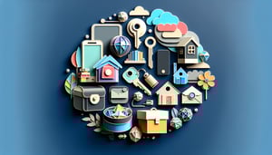 Paper art illustration featuring a personal property inventory form template with various item listings and checkboxes