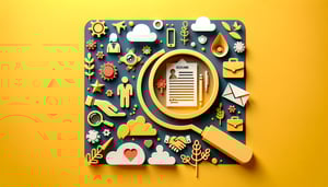 Paper art illustration depicting a job seekers application form for FormCreatorAI article.