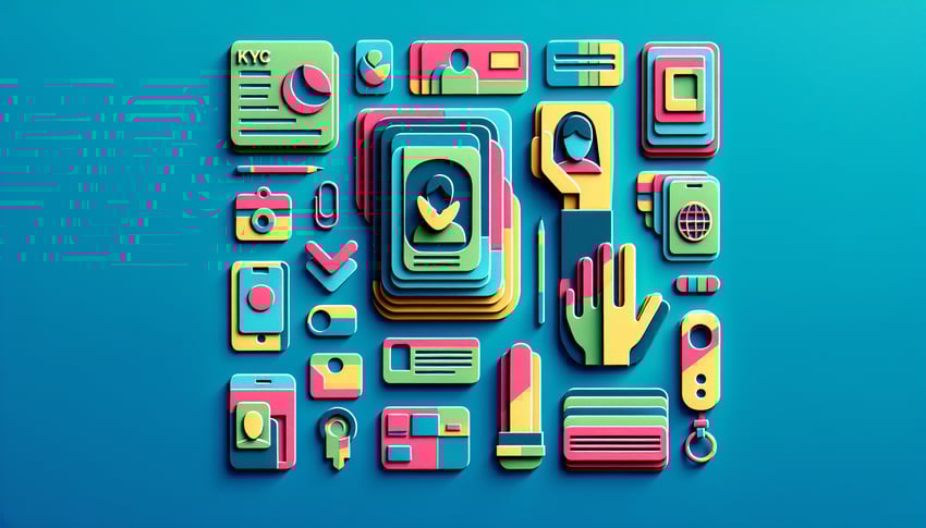 Paper art illustration representing KYC form template for FormCreatorAI article