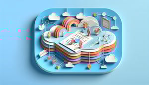 Paper art illustration showcasing a task assignment form template for FormCreatorAI.