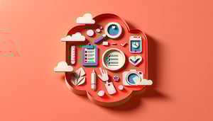 Paper art illustration depicting an annual inspection form template for FormCreatorAI