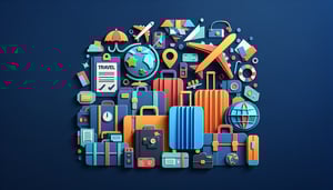 Paper art illustration related to employee travel authorization form template for FormCreatorAI article