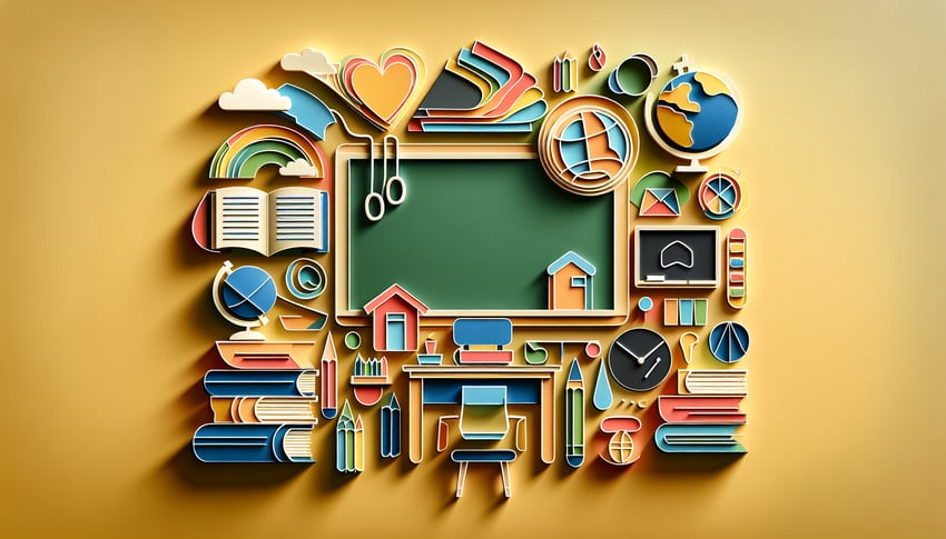 Paper art illustration relevant to classroom observation form template for FormCreatorAI article