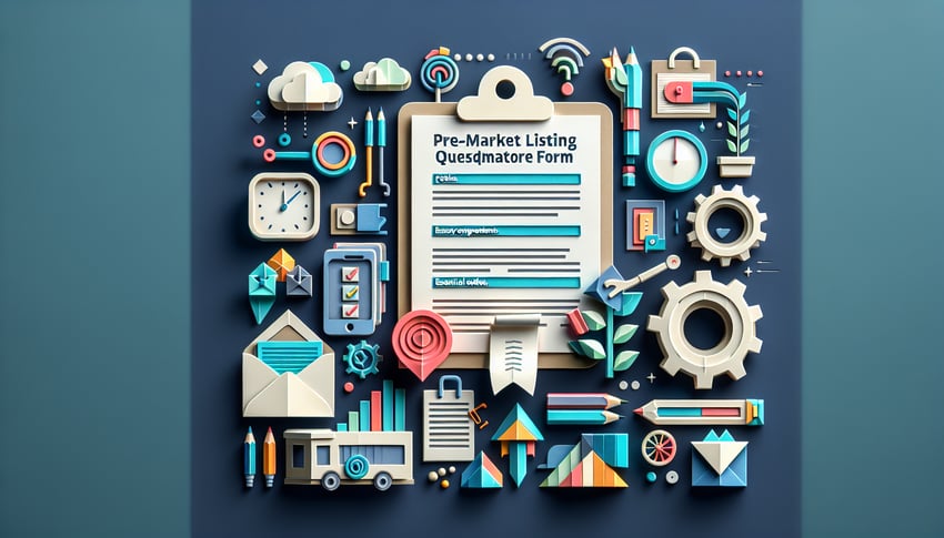 Paper art illustration about Pre-Market Listing Questionnaire Form Template FormCreatorAI