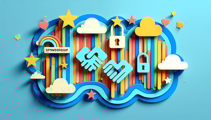 Paper art illustration related to sponsorship application forms for FormCreatorAI article