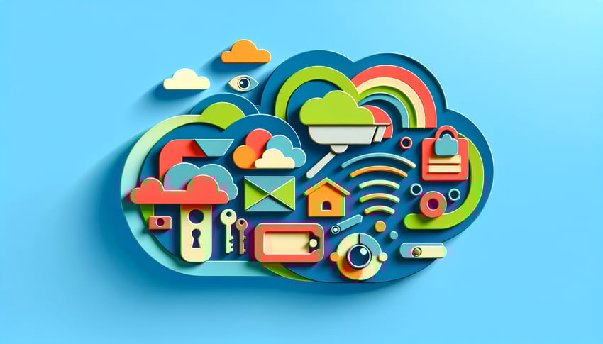 Paper art illustration depicting a security officer daily shift form for FormCreatorAI article