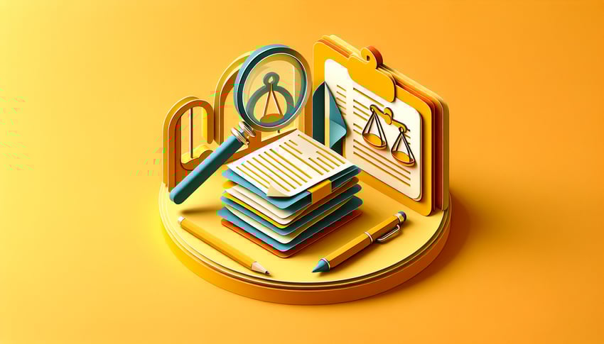 paper art illustration featuring a journal article evaluation form template for FormCreatorAI