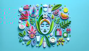 Paper art illustration depicting a skin care consultation form for a Skin Care Consultation Form Template article