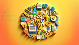 Paper art illustration depicting a report form for sexually transmitted infections with design elements related to health.