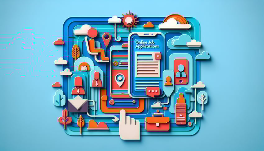 Paper art illustration representing an experience form template for FormCreatorAI article